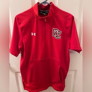 Under Armour MLB Washington DC Nationals Small Short Sleeve Hitting Jacket Shirt